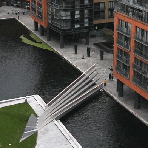 One of London’s canal ways has received a Japanese makeover with the opening of the Merchant Square footbridge.